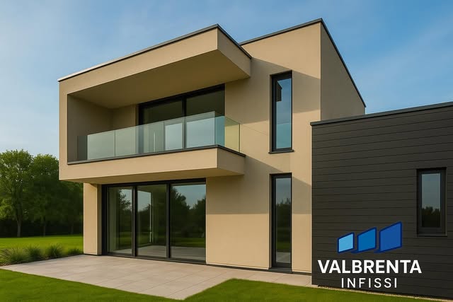 Casa moderna con infissi Valbrenta